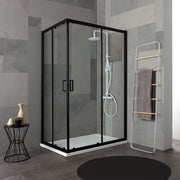 Box doccia 80x120 profilo nero opaco