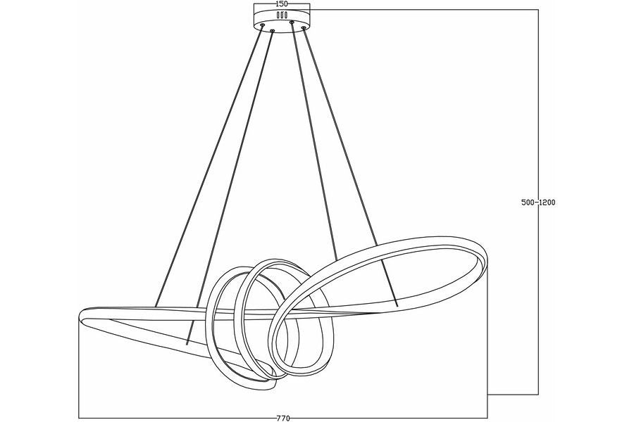 Lampada a sospensione LED Canbera 40W oro 4000K Reality