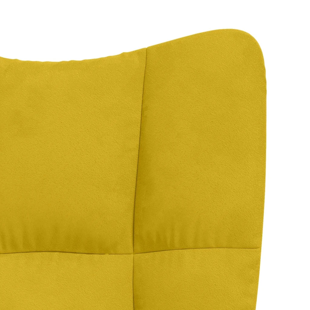 Poltrona Relax | Sedia Relax Giallo Senape in Velluto