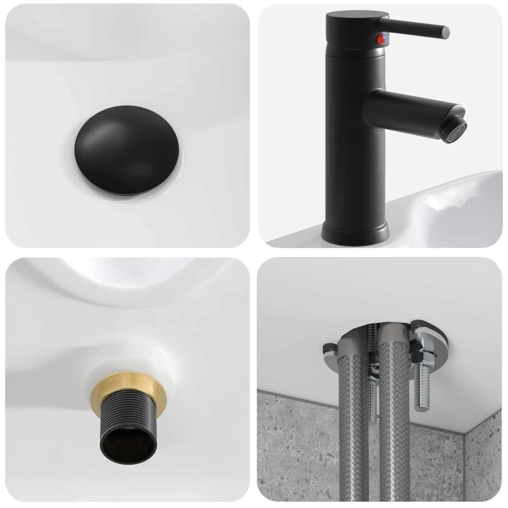 Mobile lavabo da parete Grigio Cemento 49 x 41 x 63 cm 890585