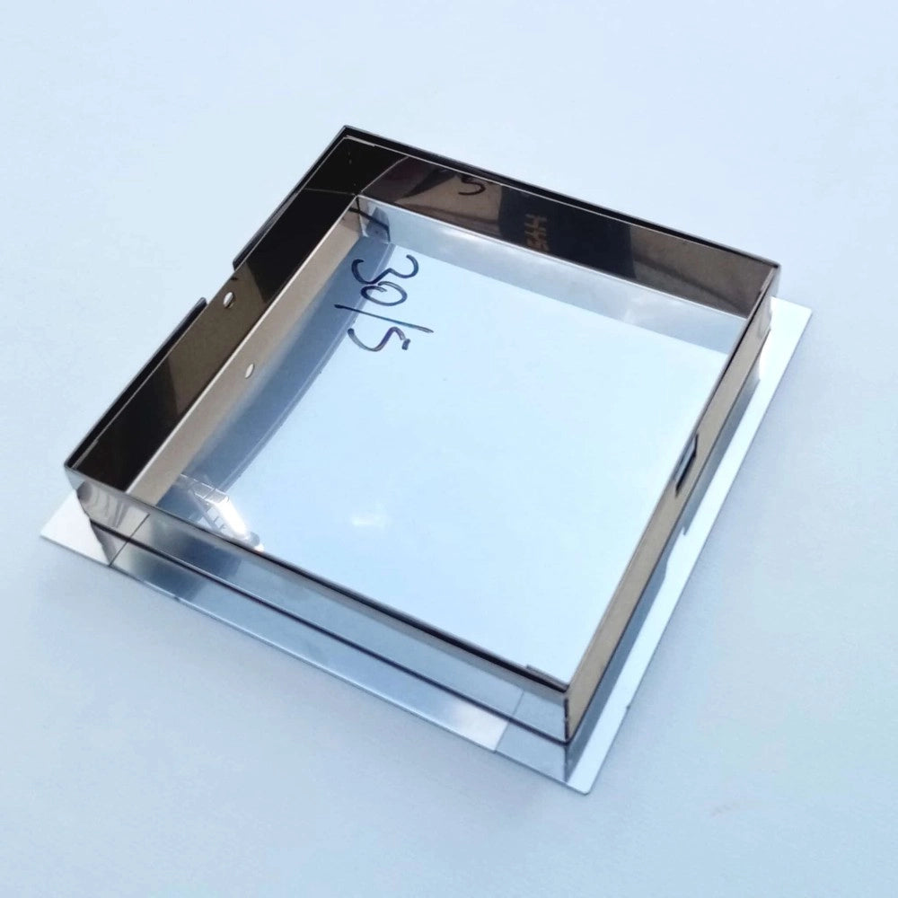 Sigillo 700 x 700 x h 80mm chiusino di acciaio inox pesante da incasso