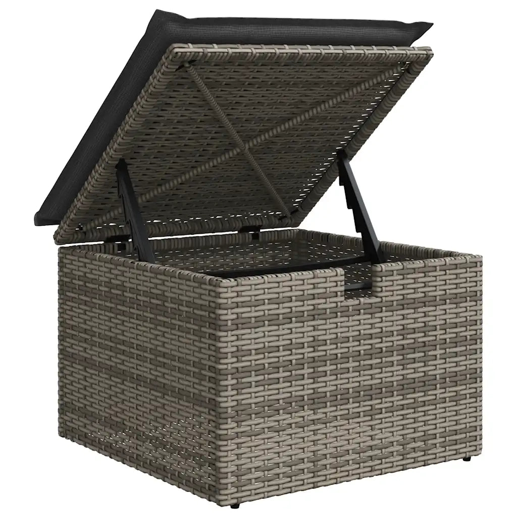 Set Divano da Giardino 6pz con Cuscini Grigio Polyrattan Acacia 3327970