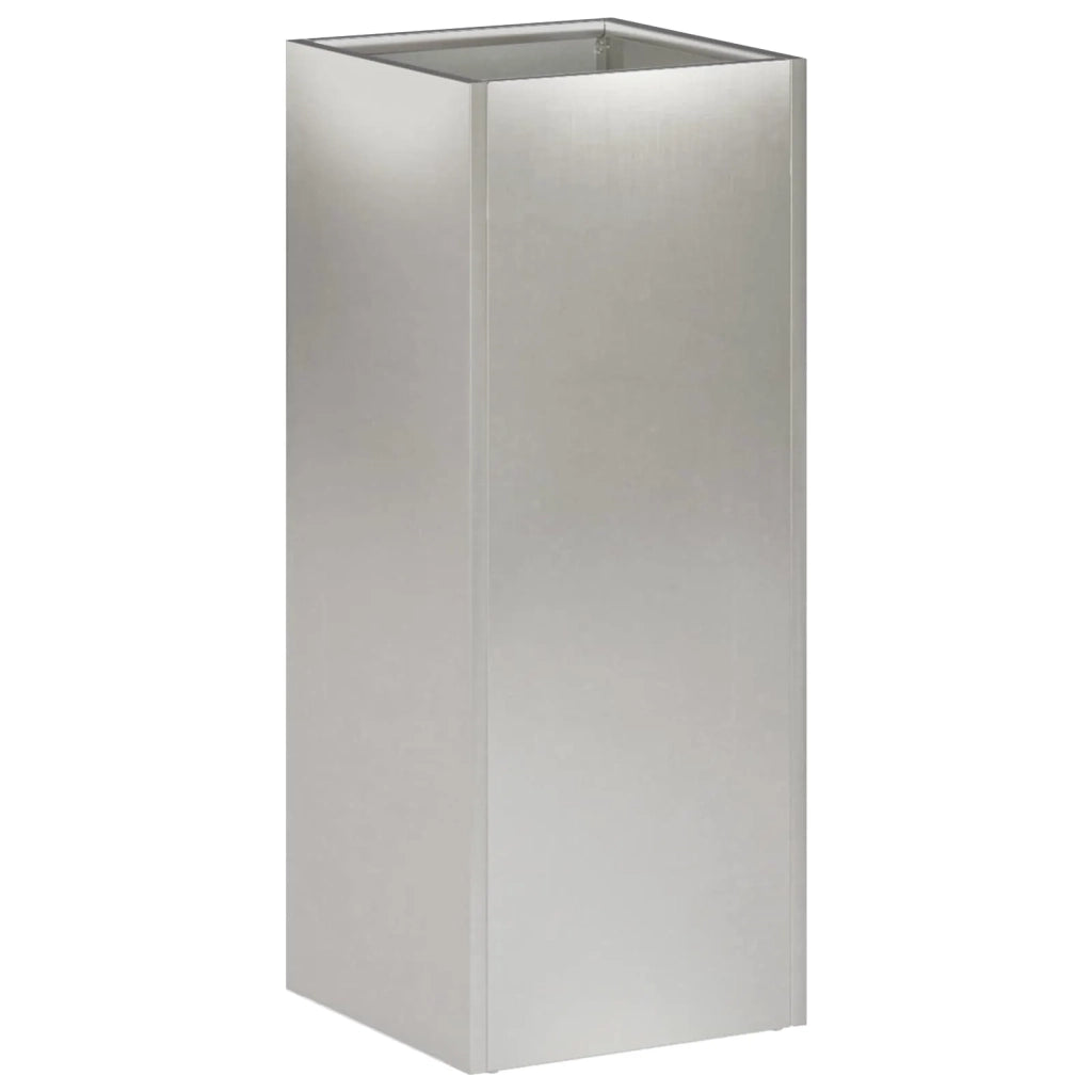 Vaso da giardino Argento 20 x 20 x 50 cm Acciaio Inox 8005310
