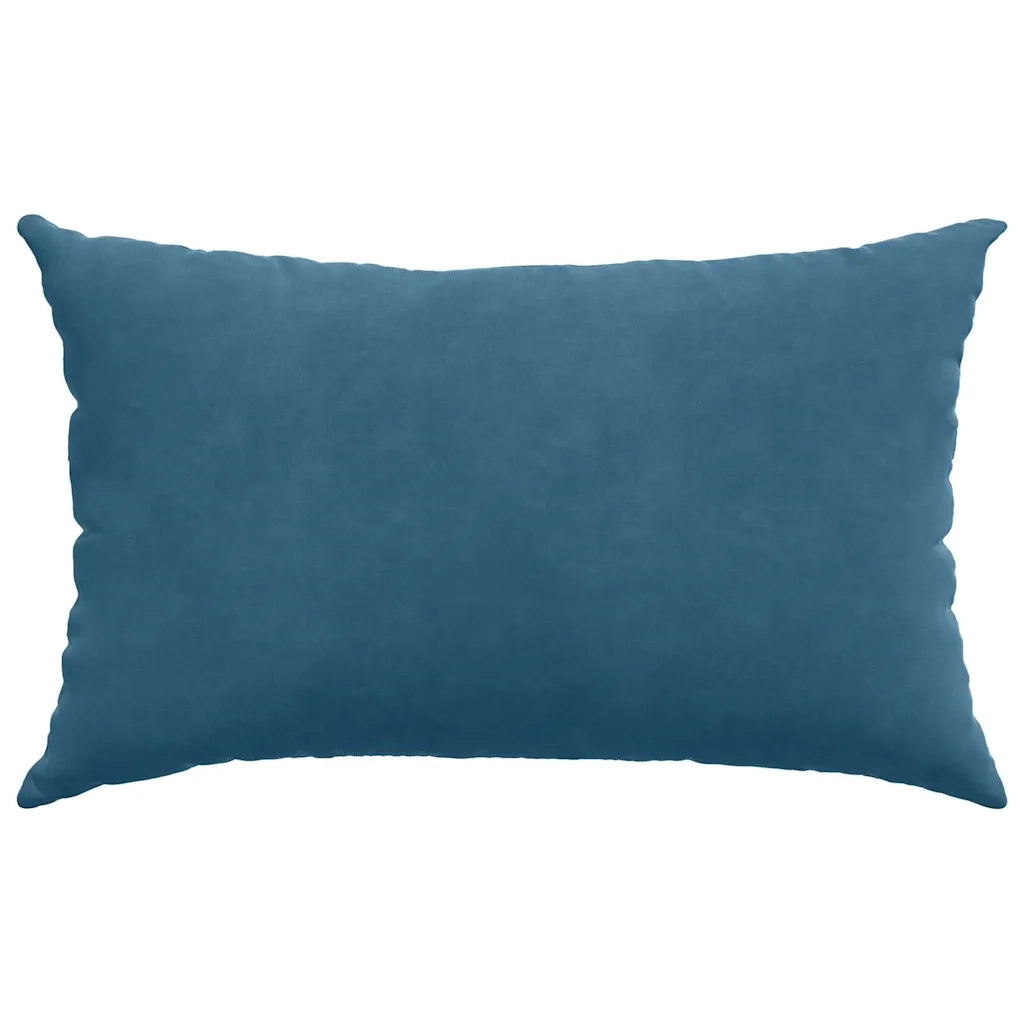 Cuscini da Divano 2 pz-Set di 2 Cuscini per Sofa Blu 50 x 30 cm Tessuto in Cords 314938