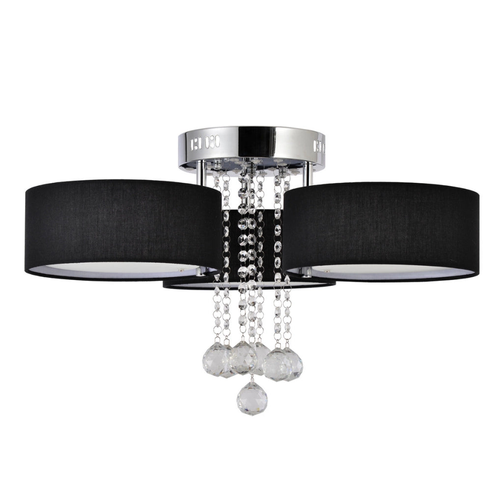 Plafoniera Gambela Light Prestige 3xE27 LED nera 63cm