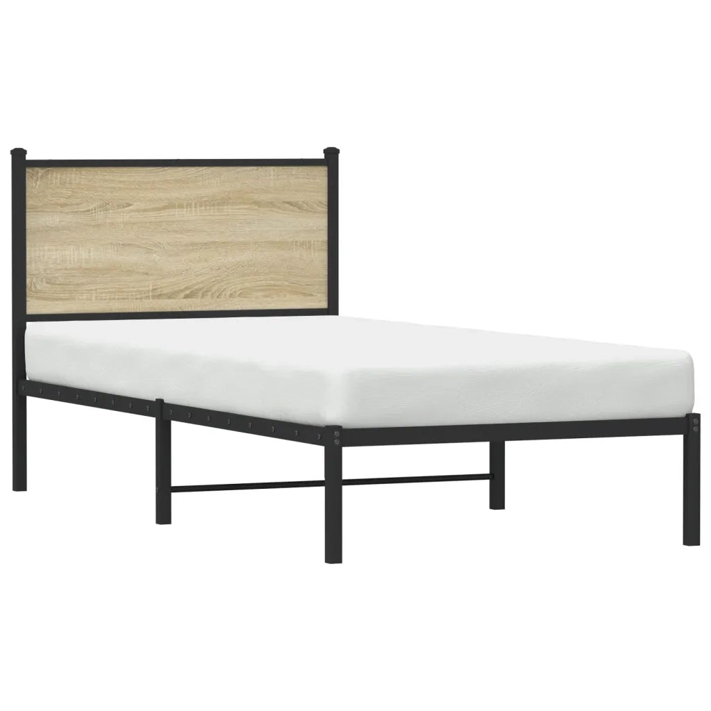 Giroletto senza Materaso in Metallo Rovere Sonoma 75x190 cm 4007706