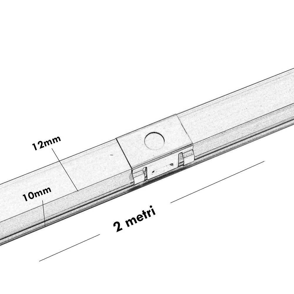 Trade Shop - Barra Led 12 W Profilo Alluminio Incasso Esterno 12 V Luce 4000k Dimmerabile -