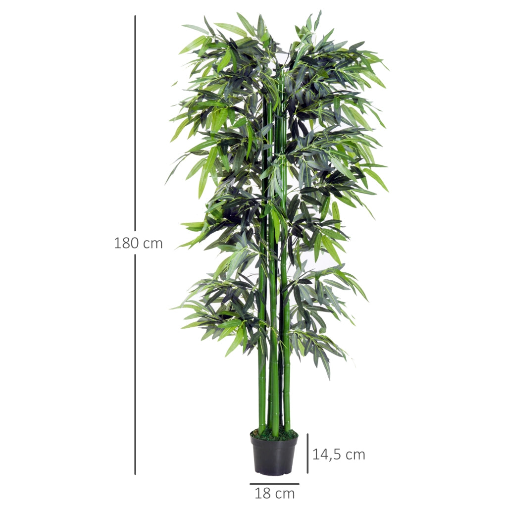 Pianta di Bamb¨´ Artificiale ¨C Xylo ¨C Verde e Nero 20x20x180 cm