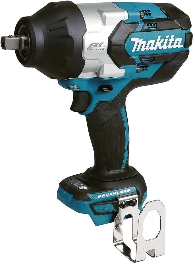 Makita DTW1004Z Avvitatore a Impulsi 1-2'' Brushless 18V Coppia Massima 1050 Nm con Inversione e Doppio LED colore Nero Turchese