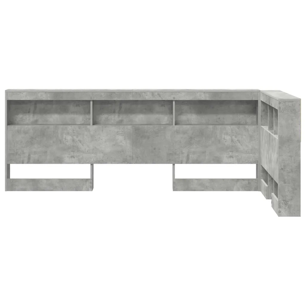 Testata contenitore Grigio cemento 90 cm Legno multistrato 3335456