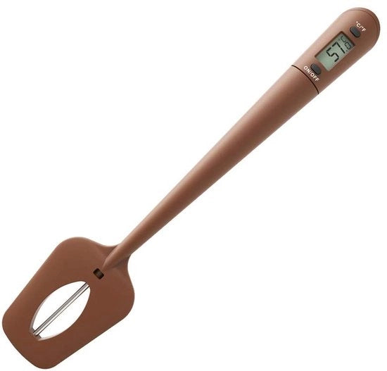 Termometro digitale per cibo - Rilevamento rapido - Spatola termica in silicone - Giallo - Adatto per cucina - Intervallo di temperatura -50 a 300 °C