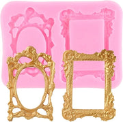 Forme in silicone per decorazione di dolci e caramelle - ideali per cupcake - 4 pezzi - rosa