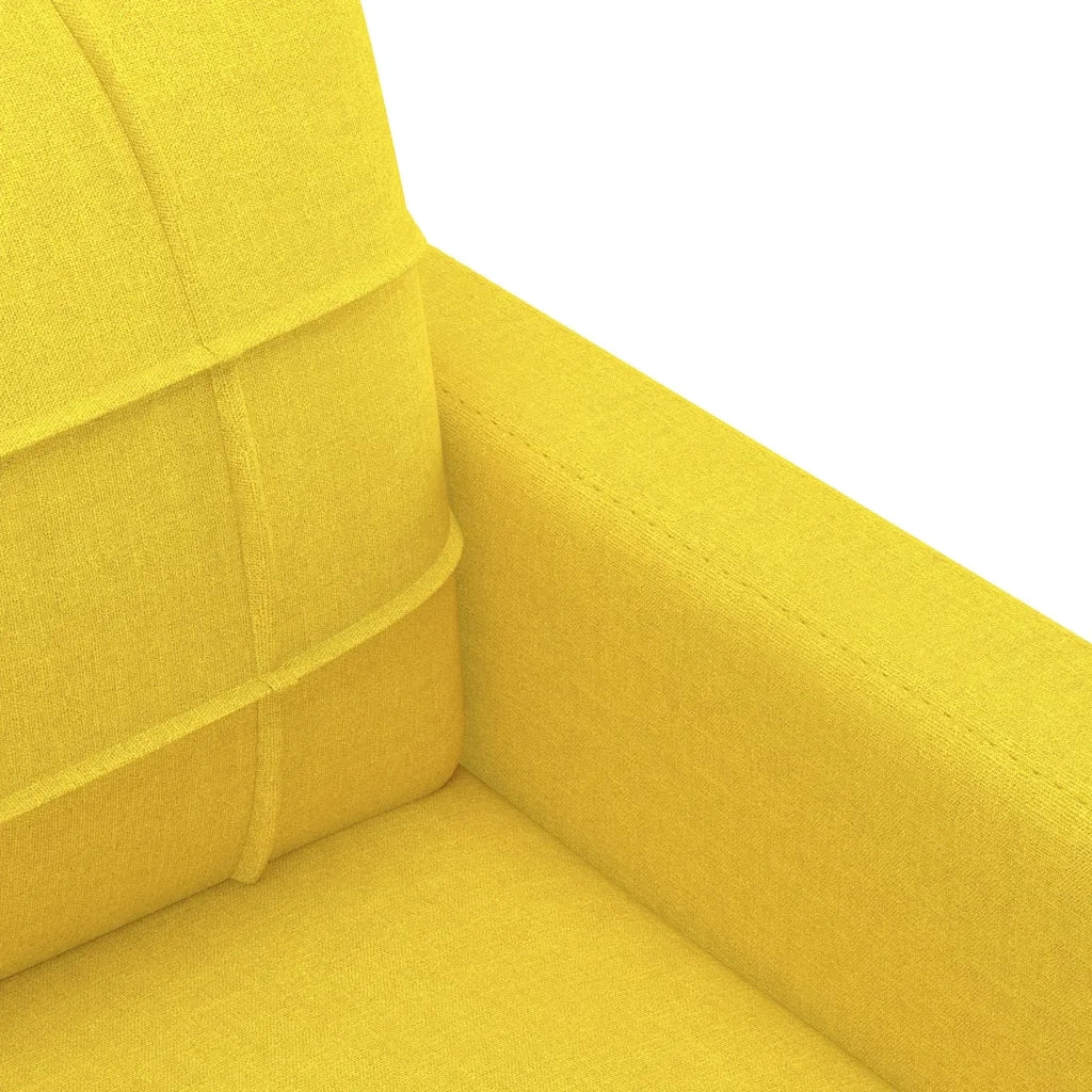 Divano a 3 Posti-Sofa 3 Posti Giallo Chiaro 180 cm in Tessuto 410491