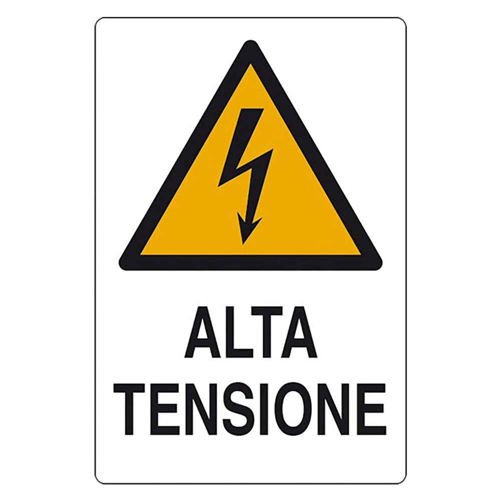 CARTELLO 'ALTA TENSIONE' cm 20 x 30  - EUROSIGNALS