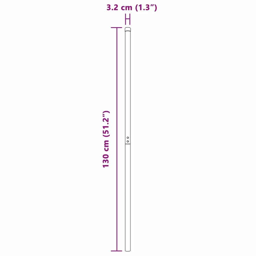 Palo della recinzione 2 pcs Grigio Acciaio Verniciato a Polvere 42012761