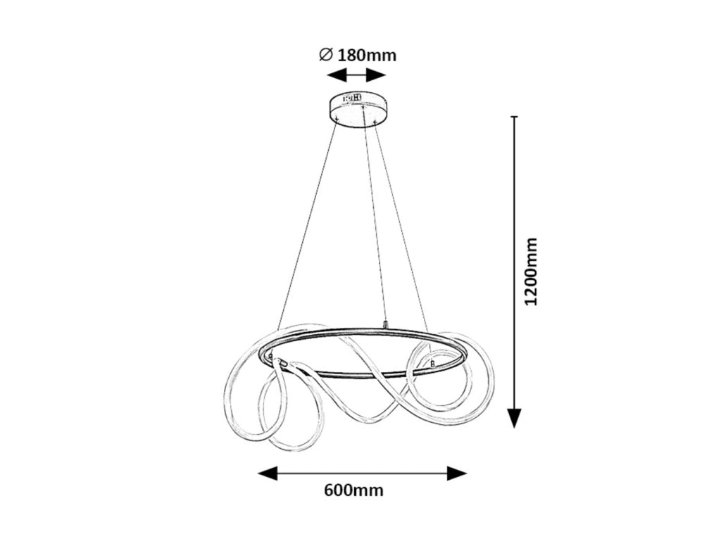 Lampada a sospensione LED Rabalux Montema nera 54W
