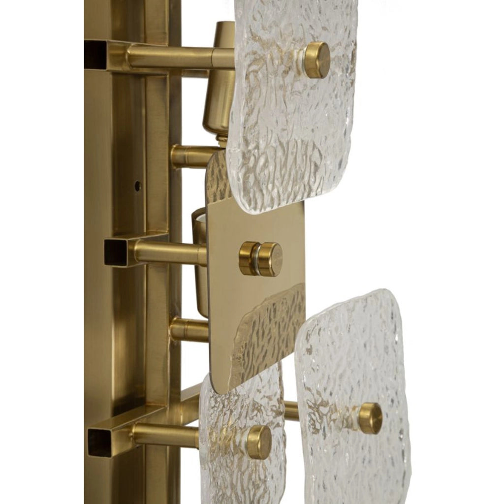 Lampada a Parete VKH58, Oro, Metallo, 24x13x76 cm