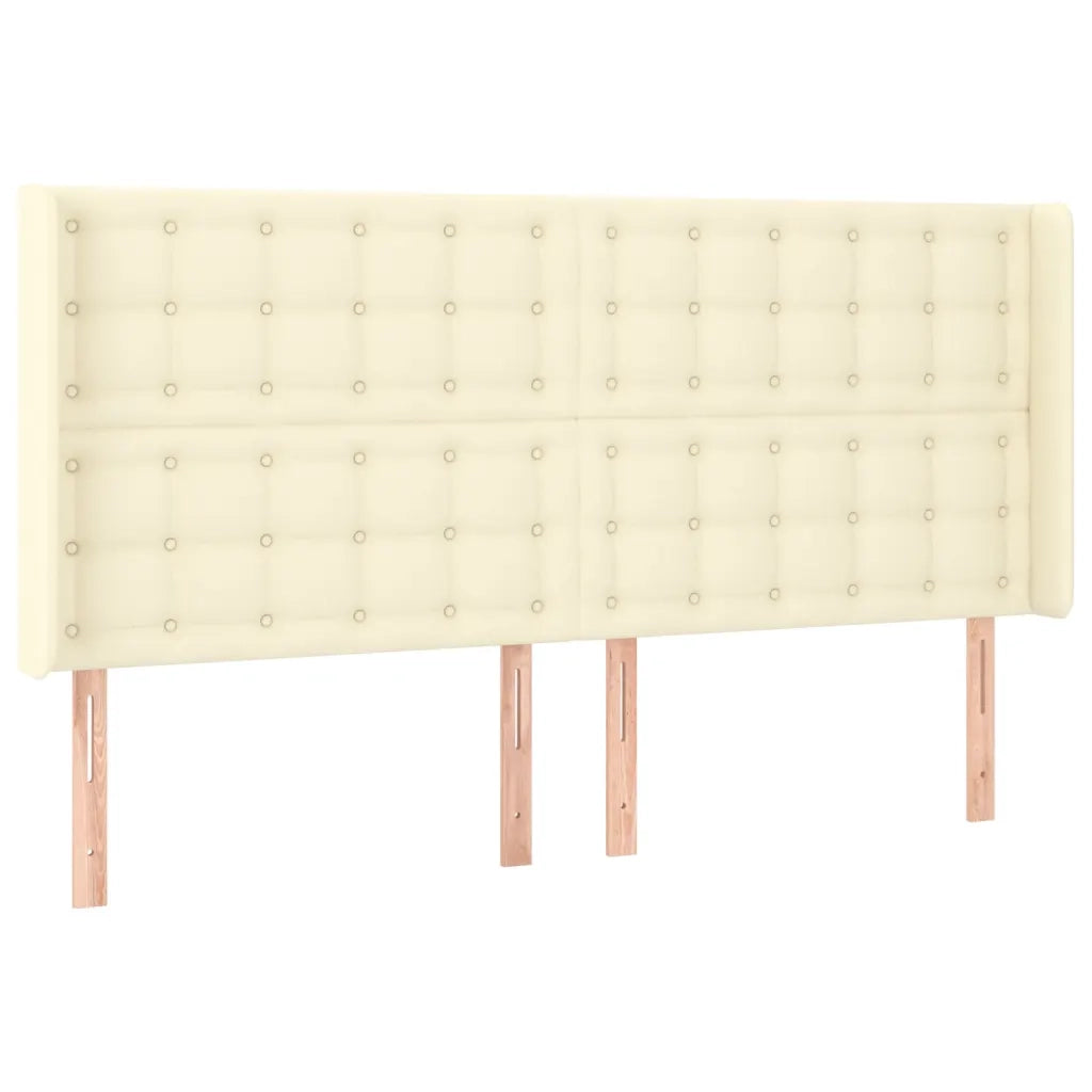 Giroletto a Molle con Materasso e LED Crema 200x200 cm 3139405