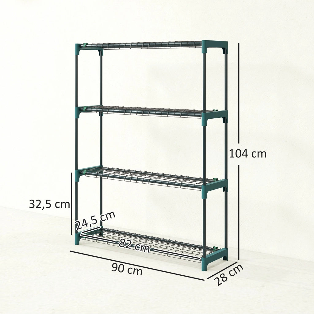 Set 2 Supporti Piante 4 Livelli ¨C Minimal ¨C Verde Metallo