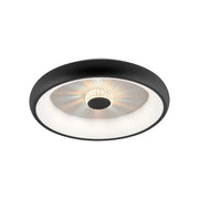 Plafoniera LED tonda 46,5cm 29W con telecomando nera