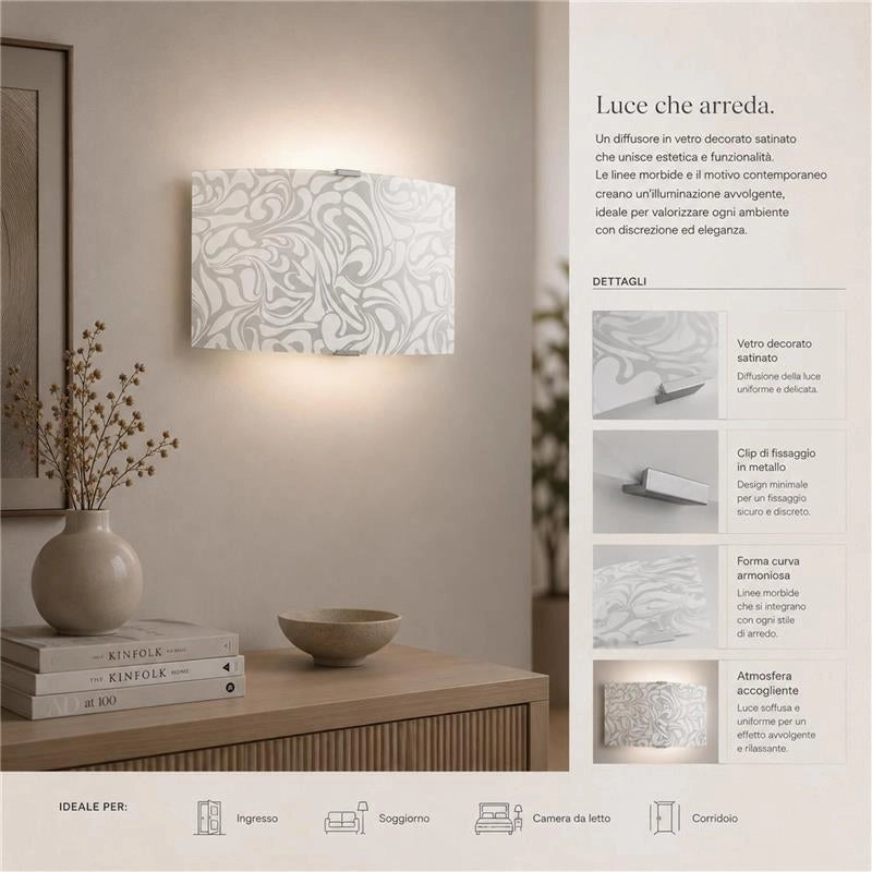 CORINNA LAMPADA APPLIQUE DA PARETE E27 1 LUCE