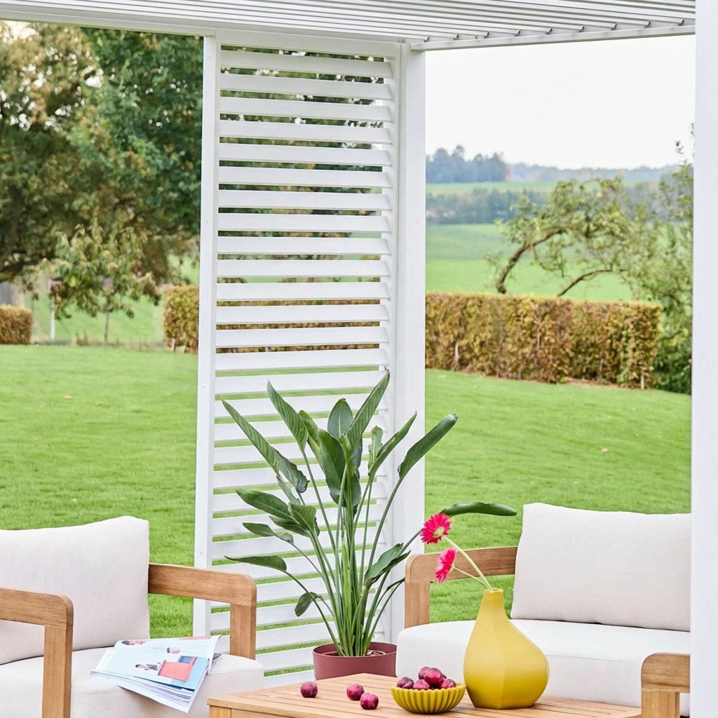 Persiana 1m in alluminio per pergola biocllimatica, bianco