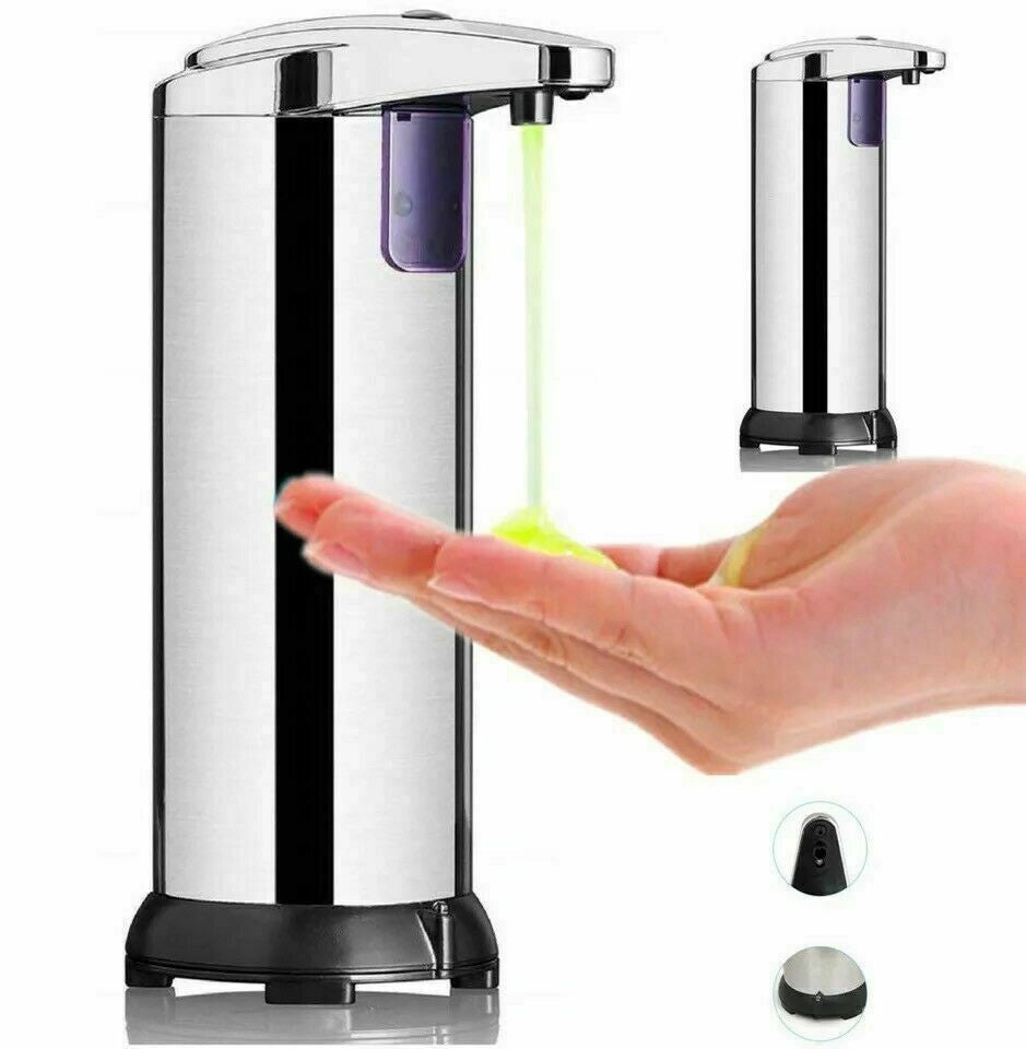Dispenser per Sapone e gel Automatico 280ml Erogatore con Sensore a Infrarossi