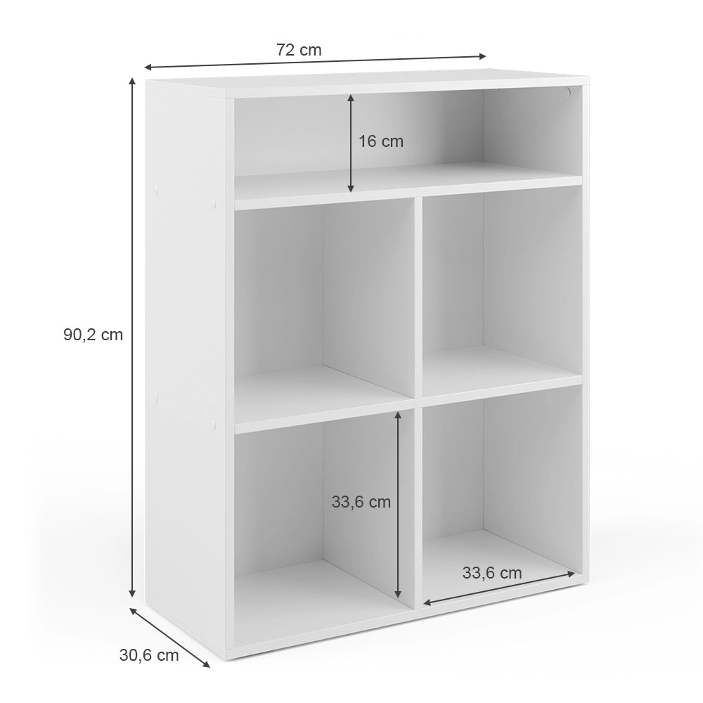 Vicco Libreria Bianco 72 x 90.2 cm 4 scomparti