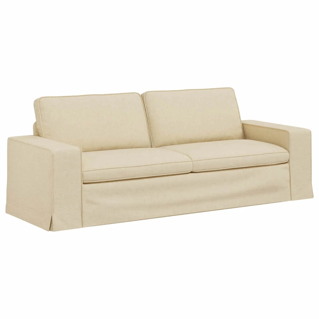 Set di divani 2 pcs Crema 222 x 80 x 82 cm Tessuto 3407593