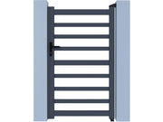 Cancello in alluminio forato "Marius" - 100 x 140 cm - Grigio