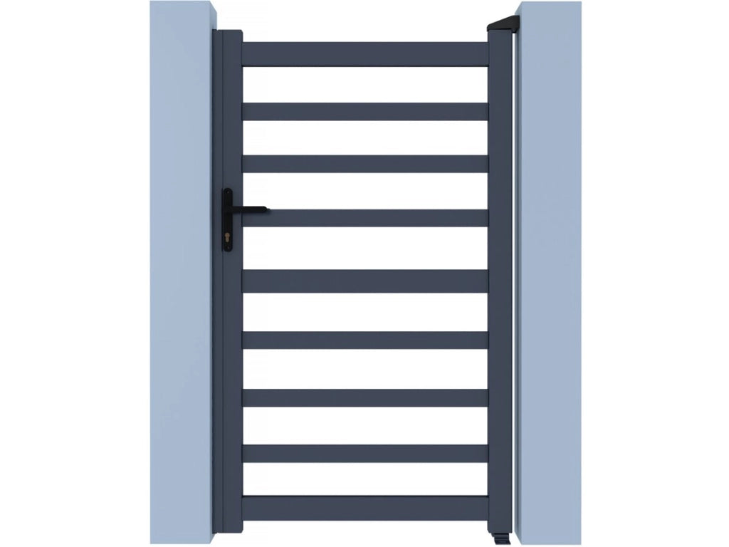 Cancello in alluminio forato "Marius" - 100 x 140 cm - Grigio