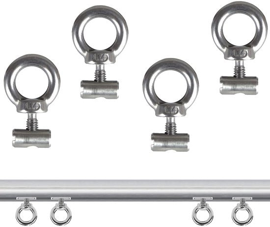 Blocco Luifel per Caravan - Stoppa Luifel - Stoppa Rails - Multifunzionale - 4 Pezzi - Adatto per Rails da 5-7 mm - Blocco Luifel in Acciaio Inossidabile 304