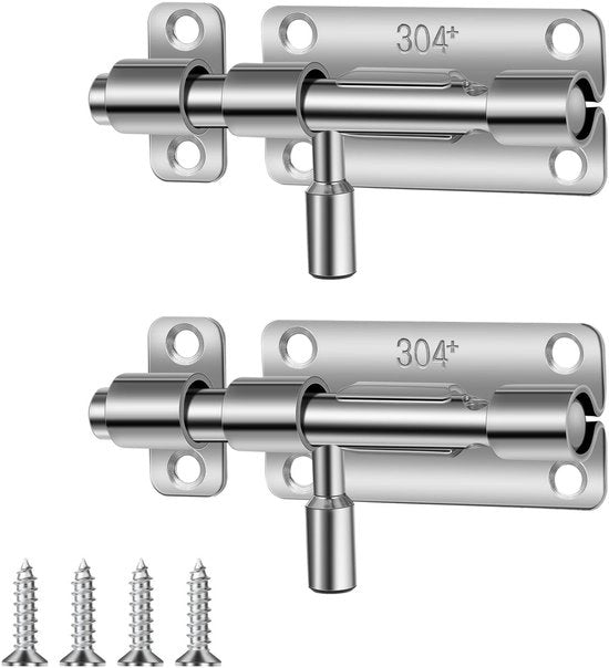 Maniglia di Sicurezza in Acciaio Inossidabile - Maniglia di Sicurezza con Blocco - Maniglia di Sicurezza con Protezione - Maniglia di Sicurezza con Rosetta - 2 Pezzi 10 cm - Chiusura a Gomito