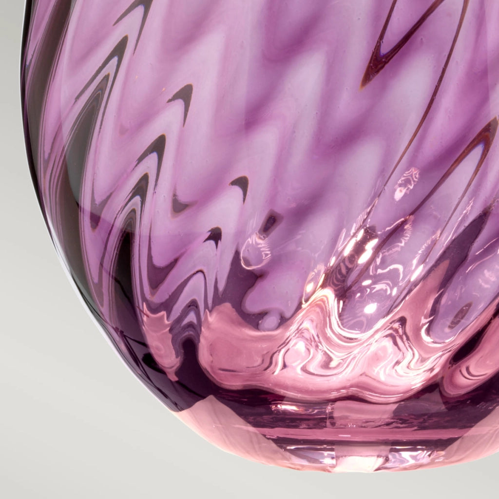 Lampada da tavolo in vetro viola con paralume Lena E27 Elstead