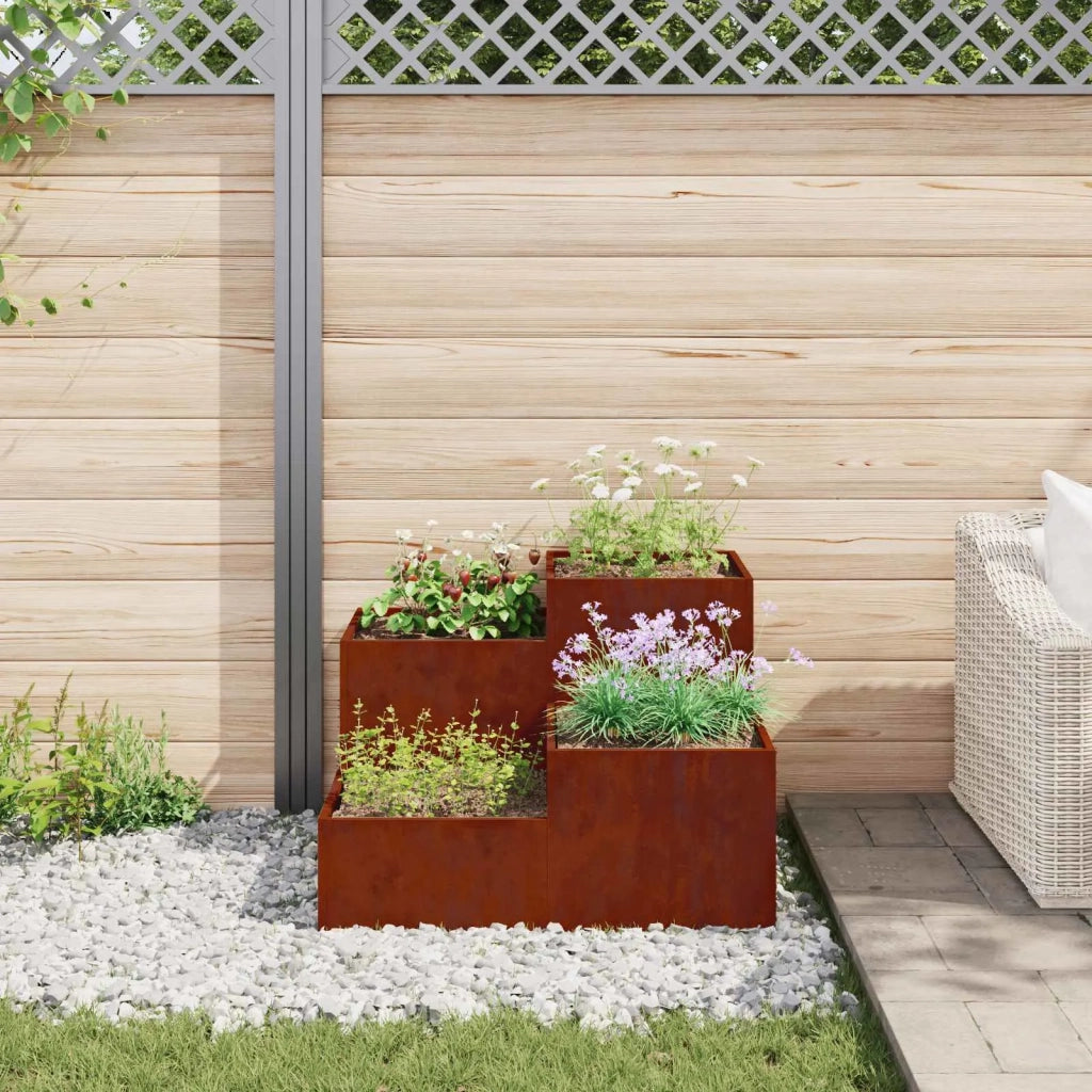 Vaso da giardino Ruggine 80 x 80 x 60 cm