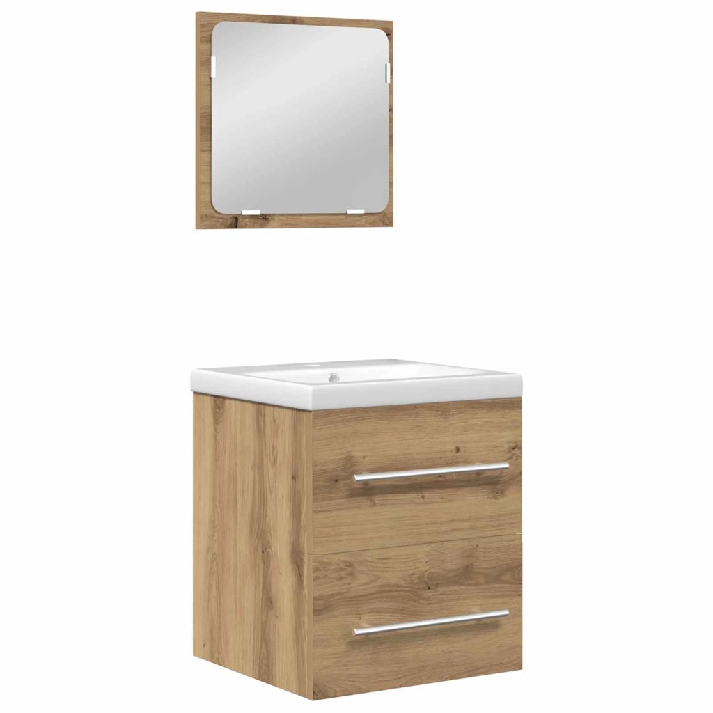 Set di mobili per il bagno 2 pcs Rovere artigianale