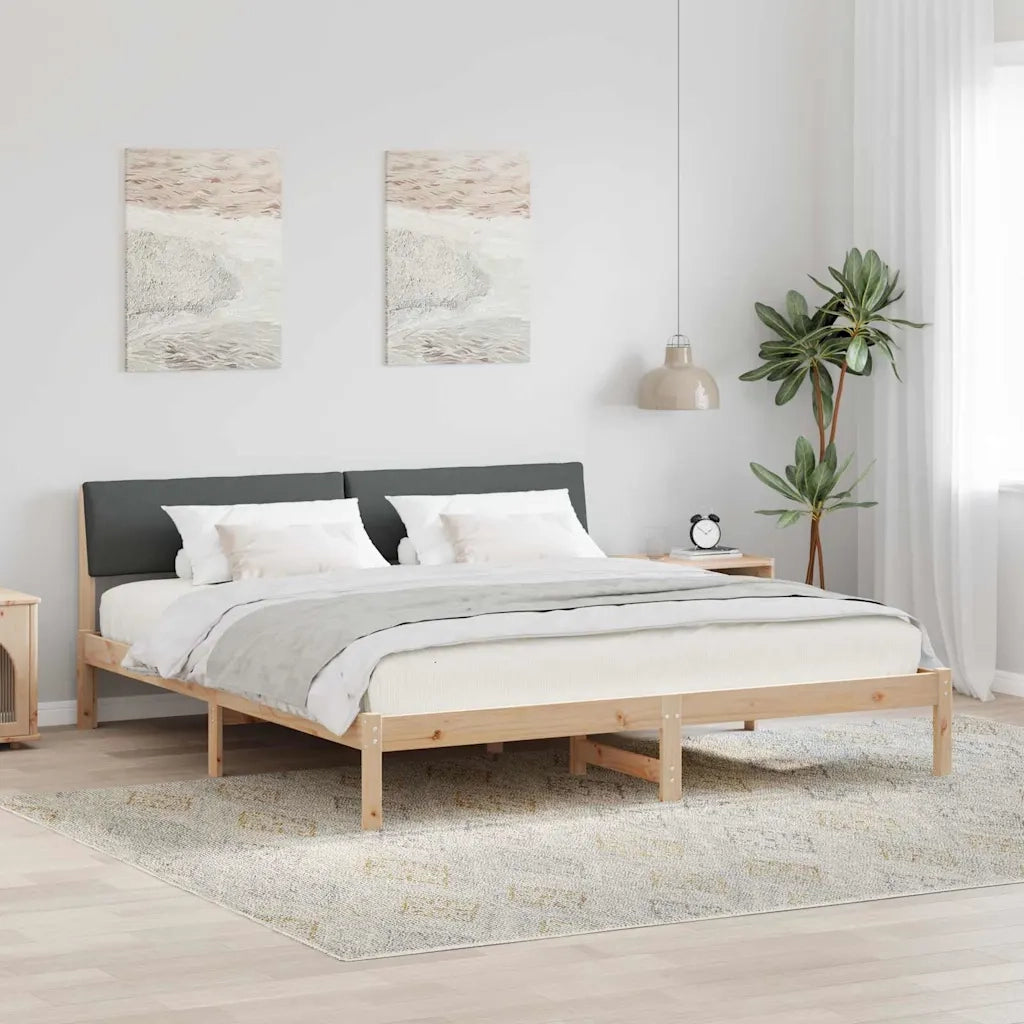 Struttura del Letto marrone e grigio scuro 180 x 200 cm