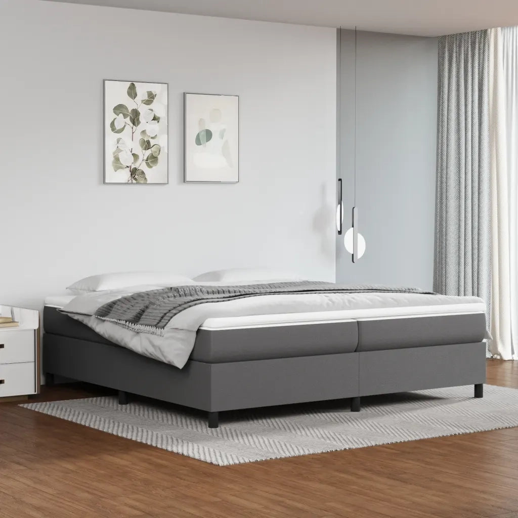 Struttura Letto a Rete a Molle Grigio 200x200 cm in Similpelle 3121069
