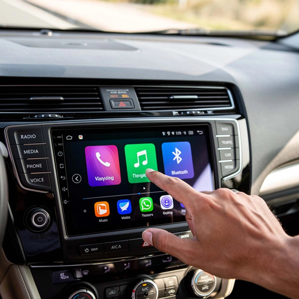 Autoradio Android Schermo Tattile 9" GPS / Bluetooth / USB e Telecamera Posteriore Nero Avizar