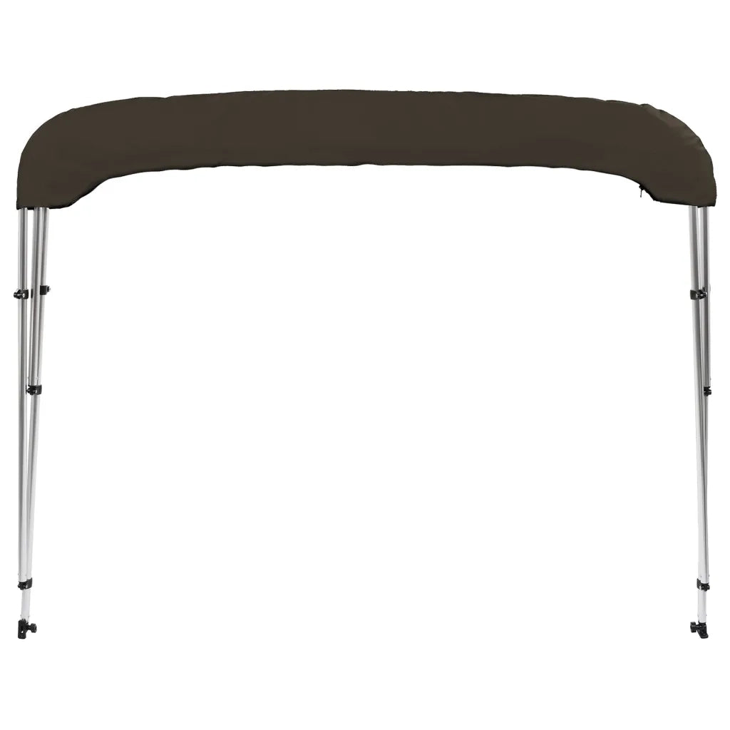Bimini di Prua con Tendalino 3 Archi Nero 183x180x137 cm 94804