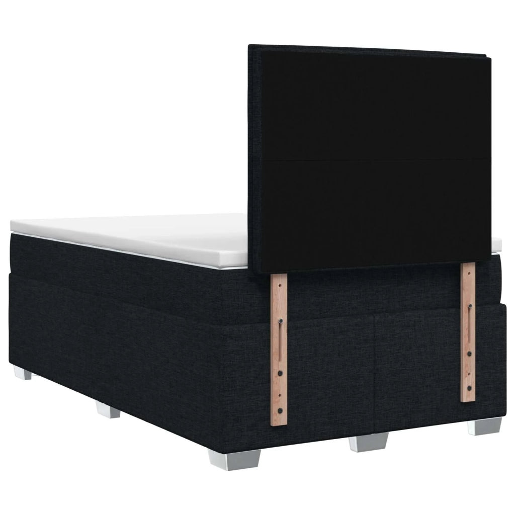 Letto box spring con materasso Nero 120 x 200 cm Tessuto 3454854