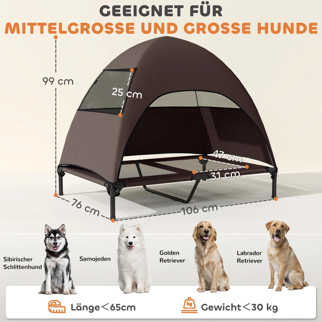 Cuccia per Cani con Tetto ¨C Minimal ¨C 106x76x99 cm Marrone