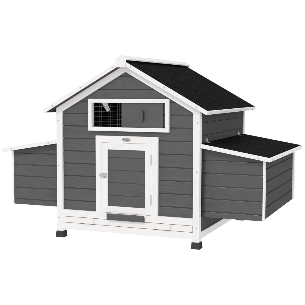 Pollaio in Legno da Giardino ¨C Minimal ¨C Grigio