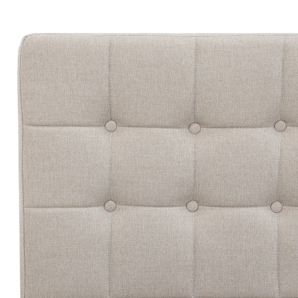 Letto Tessuto Beige Chiaro Elettrico Regolabile con Telecomando 90 x 200 cm