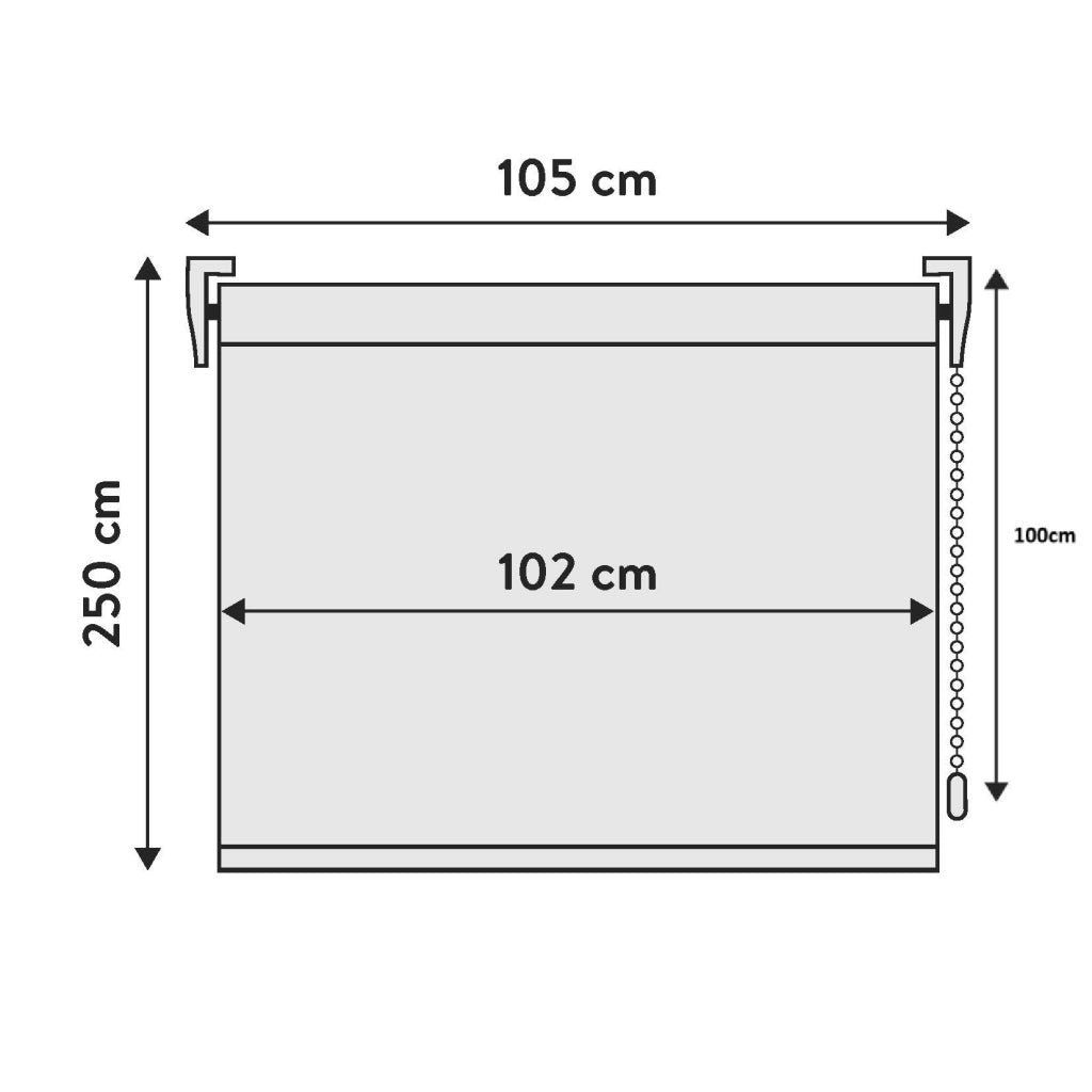 VIEWTEX Tenda a rullo Traslucida Basic Ivory 105 X 250cm - Made in Europe - 5 anni di Garanzia