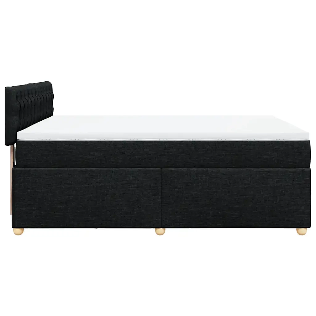 Giroletto a Molle con Materasso Nero 140x190 cm in Tessuto 3286684