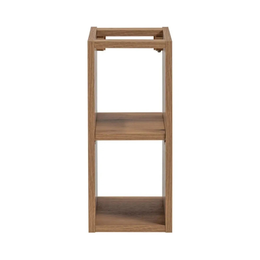 Insieme ICON: mobile sotto lavabo 140cm con nicchie visibili + 2 lavabi da appoggio rotondi marrone cappuccino