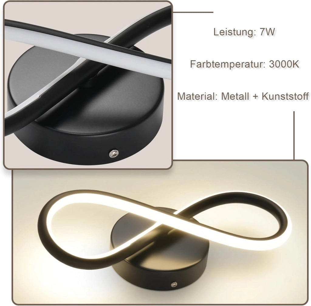 ZMH Moderna lampada da parete a LED da 7W con 8 forme per interni per scale e camera da letto