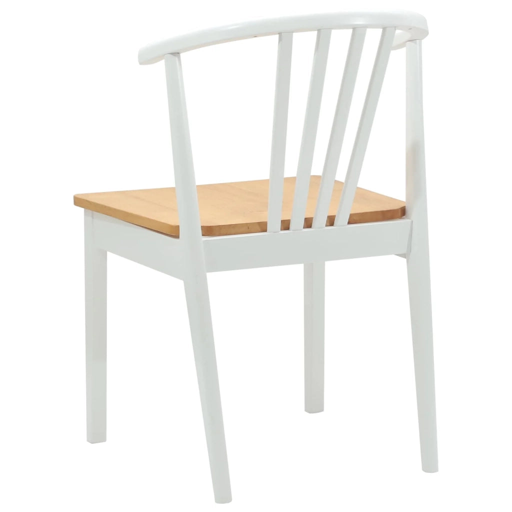Sedia da pranzo 2 pcs bianco e naturale 42020398