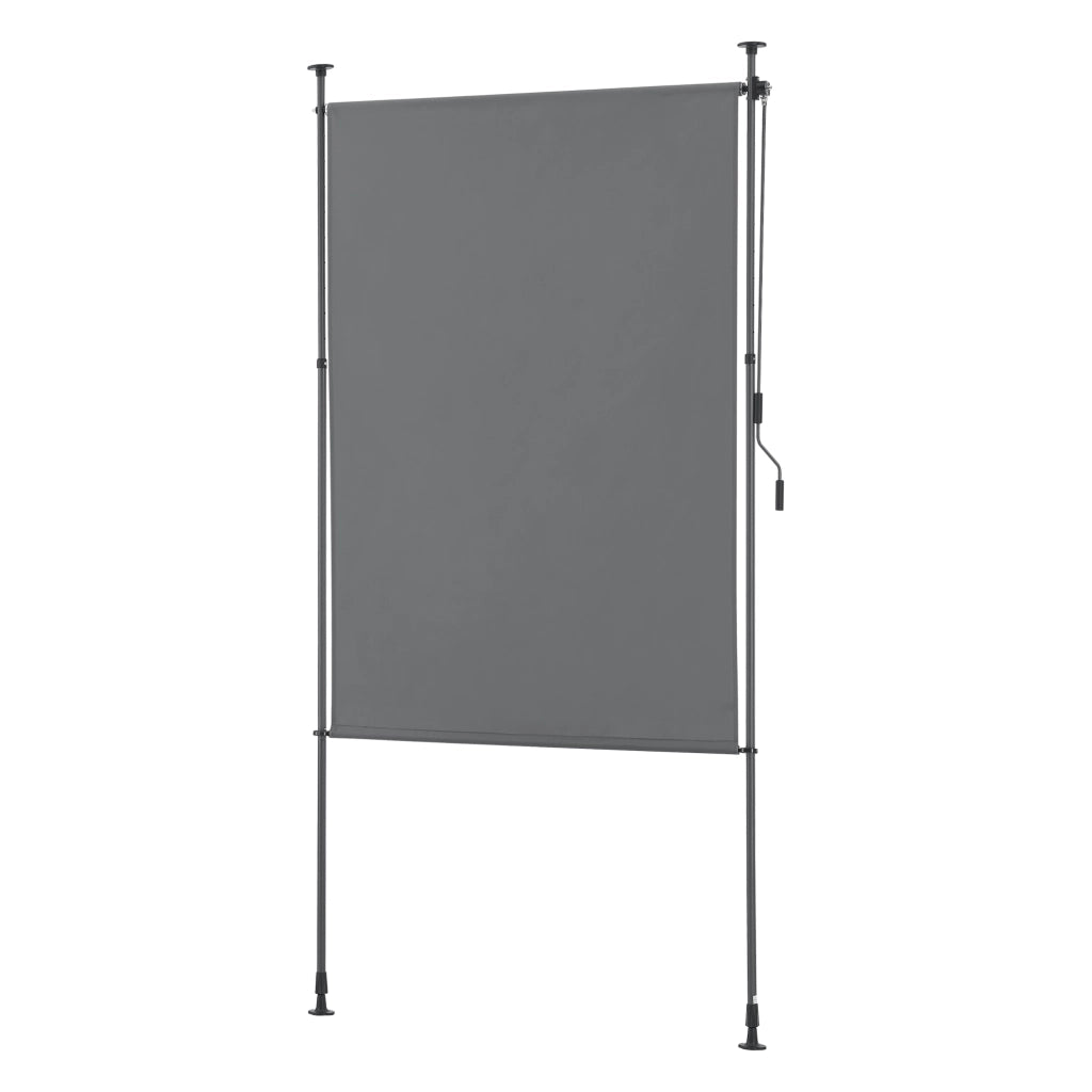 Schermo Verticale Cimarra da Balcone con Pali Telescopici Tenda Parasole Larga 150 cm Grigio Scuro pro.tec